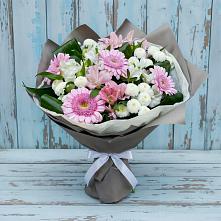 Букет цветов из:  Герберы, Альстромерии и Хризантемы в Невинномысске