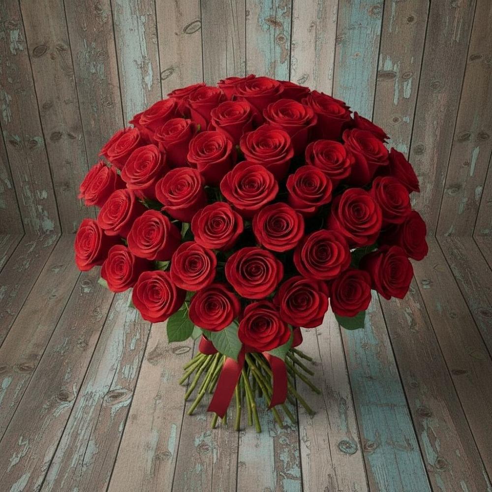 Букет 55 Красных роз Фридом в Невинномысске