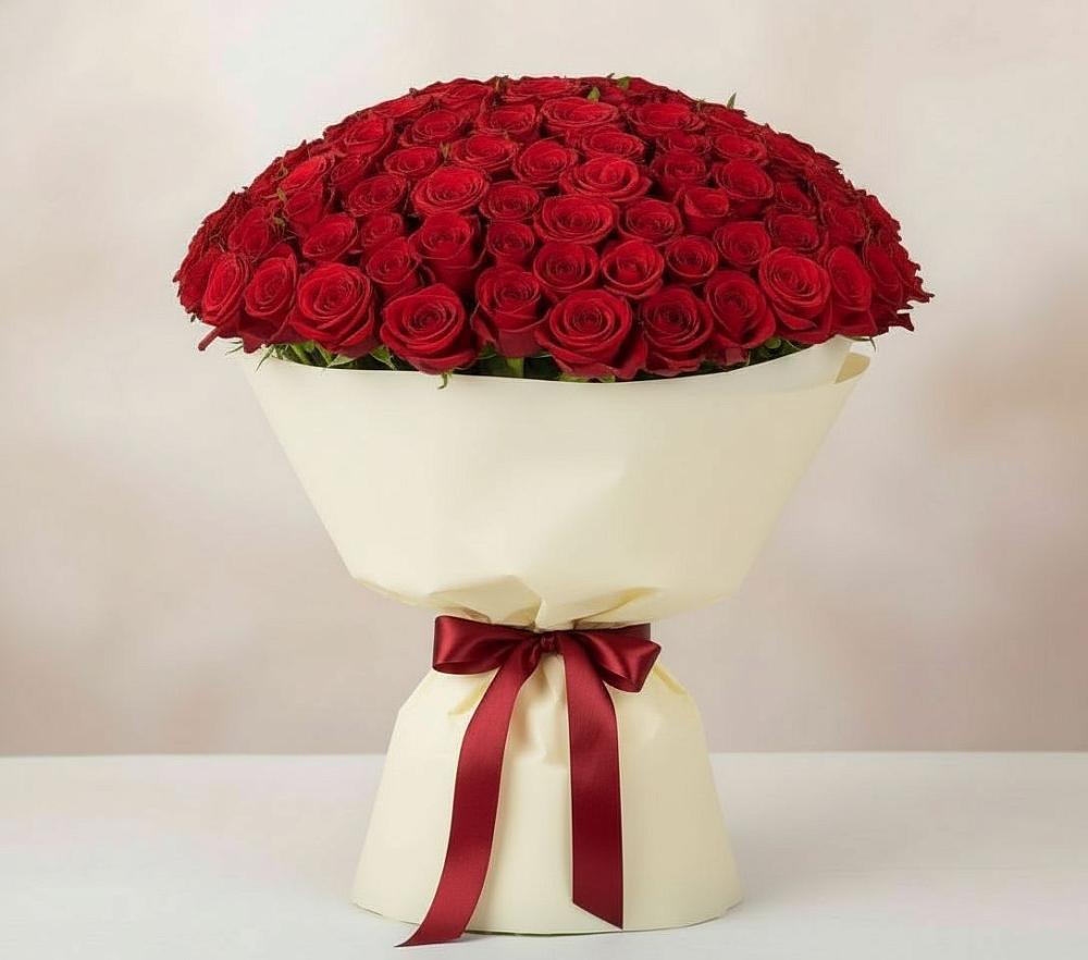 Букет 101 Красная роза Милано в Невинномысске