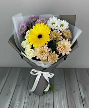 Букет цветов из:  Розы, Герберы и Хризантемы в Невинномысске