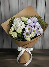 Букет цветов из:  Хризантемы и Розы #REPLACE_PRED# Невинномысске