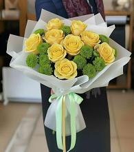 Букет цветов из:  Хризантемы и Розы #REPLACE_PRED# Невинномысске