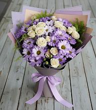 Букет цветов из:  Хризантемы и Розы #REPLACE_PRED# Невинномысске